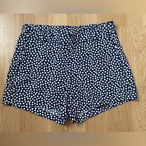SPANX Women’s Sunshine Shorts 6" Navy White Dot Size L.